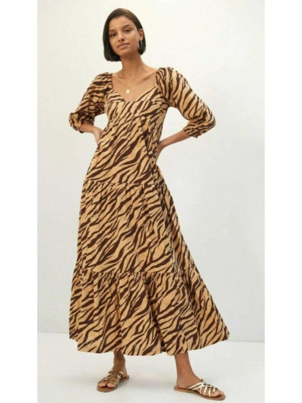 Anthropologie Blossom Maxi Dress Sz XS